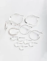 Silver Multi Choice Hoop Earring 6-Pack