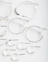 Silver Multi Choice Hoop Earring 6-Pack