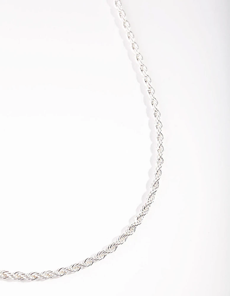 Silver Twisted Chain Necklace