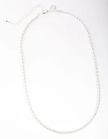 Silver Twisted Chain Necklace