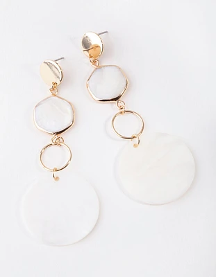 Gold Shell Drop Earrings