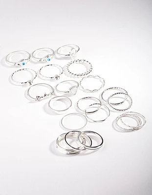 Silver Layered Symbol Ring 24-Pack