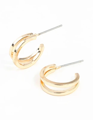 Gold Double Hoop Earrings