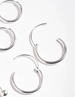 Sterling Silver Ball & Hoop Earring Pack