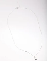 Sterling Silver Asymmetrical Celestial Necklace