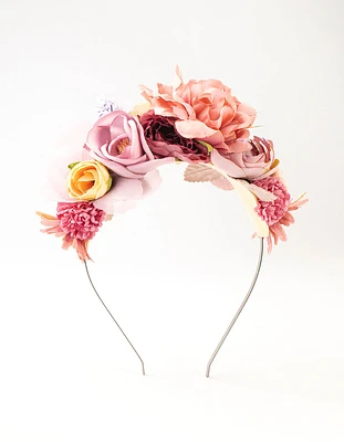 Multicoloured Flower Fabric Headband