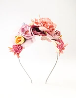 Multicoloured Flower Fabric Headband