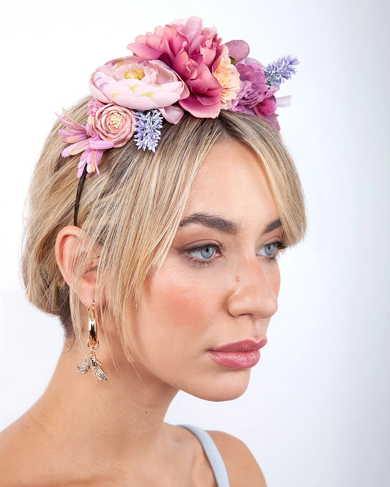 Multicoloured Flower Fabric Headband