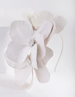 White Large Petal Headband