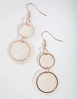 Rose Gold Iridescent Drop Earrings