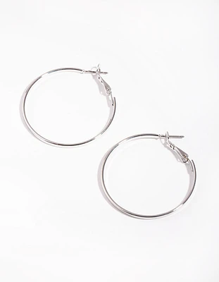 Silver Large Hoop Earrings