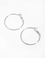 Silver Large Hoop Earrings