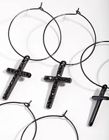 Black Cross Earring Pack