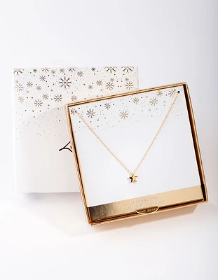 Gold Plated Sterling Silver Star Necklace