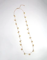 Gold Mini Flower Long Necklace