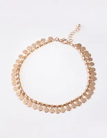 Gold Jingle Circle Disc Anklet