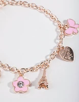 Kids Rose Gold Eiffel Tower Bracelet