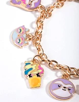 Kids Gold Multi Charm Bracelet