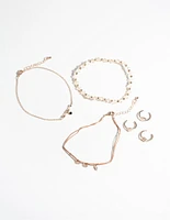 Rose Gold Princess Toe & Anklet Set