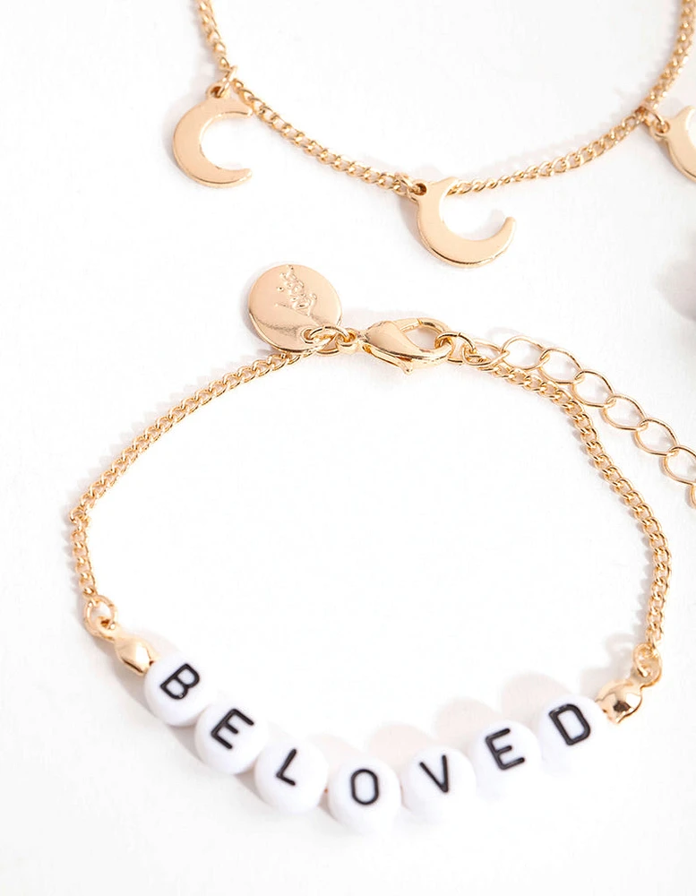 Gold Beloved Toe & Anklet Set