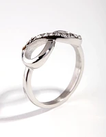 Silver Diamante Infinity Ring