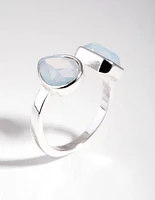 Silver Open Centre Stone Ring