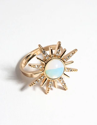 Gold Sun Beam Ring