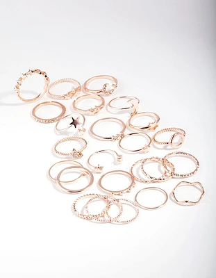 Rose Gold Celestial Ring 24-Pack