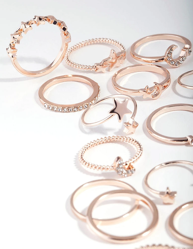 Rose Gold Celestial Ring 24-Pack