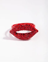 Matte Diamante Lips Ring