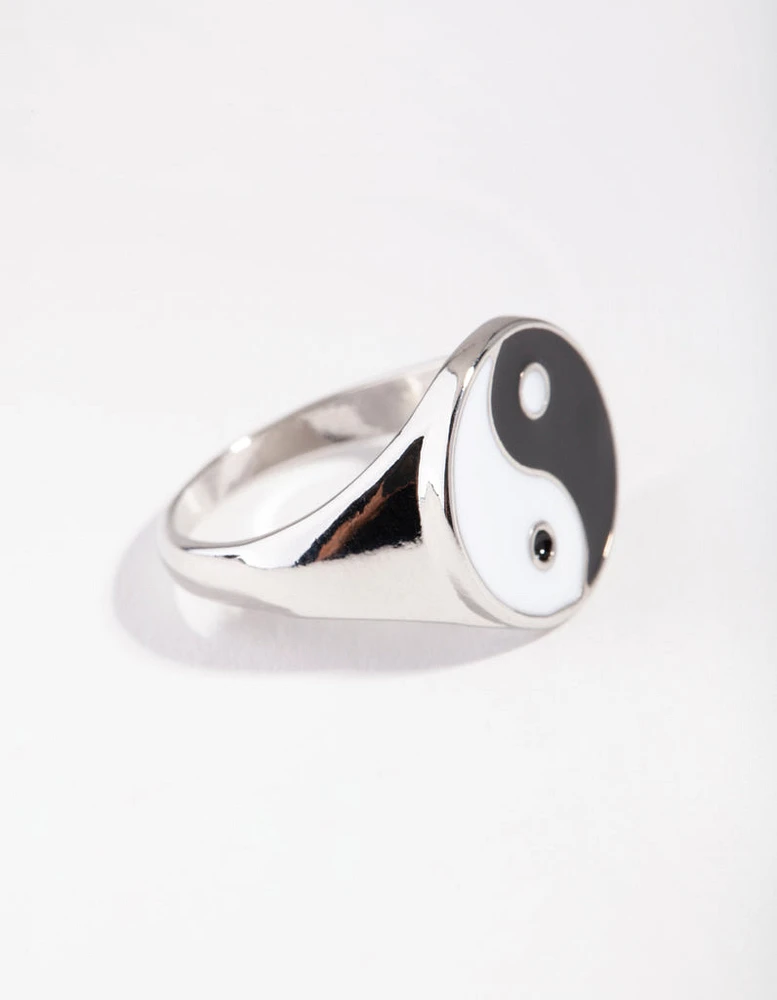 Silver Yin & Yang Signet Ring