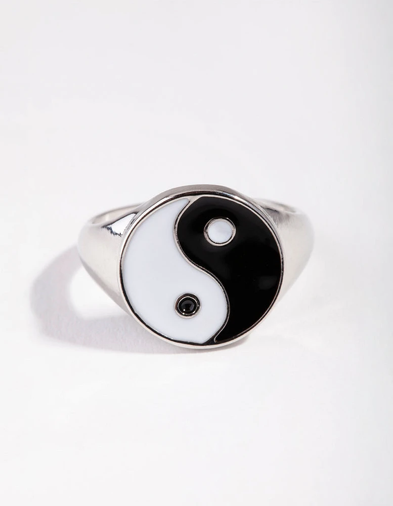 Silver Yin & Yang Signet Ring