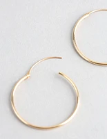 9ct Gold 25mm Fine Hoop Earrings