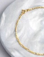 9ct Gold Figaro Chain Bracelet