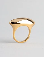 18ct Gold Plated Brass Irregular Shape Cocktail Ring