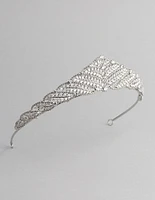 Rhodium Cubic Zirconia Royal Tiara