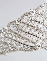 Rhodium Cubic Zirconia Royal Tiara