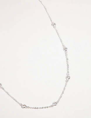 Silver Seven Crystal Necklace