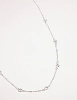 Silver Seven Crystal Necklace