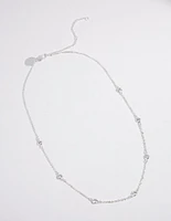 Silver Seven Crystal Necklace