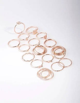 Rose Gold Diamond Cut Ring 26-Pack