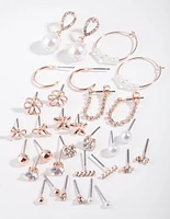 Rose Gold Feminine Fun 16-Pack Earring