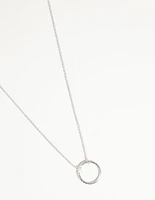 Sterling Silver Open Circle Necklace