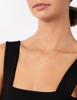 Sterling Silver Open Circle Necklace