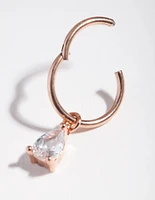 Surgical Steel Gold Pear Charm Belly Ring