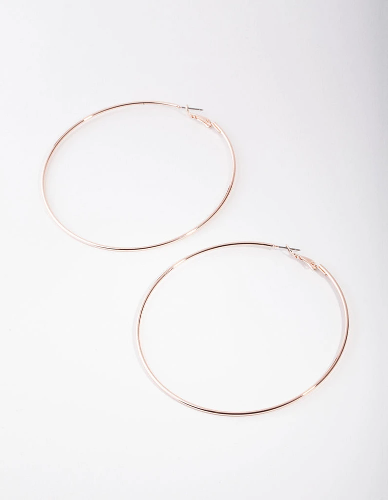 Rose Gold Super Hoop Earrings