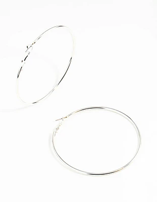 Silver Medium Hoop Earrings