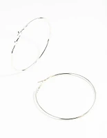 Silver Medium Hoop Earrings