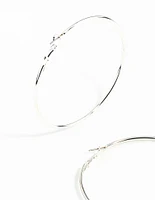 Silver Medium Hoop Earrings