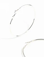 Silver Medium Hoop Earrings